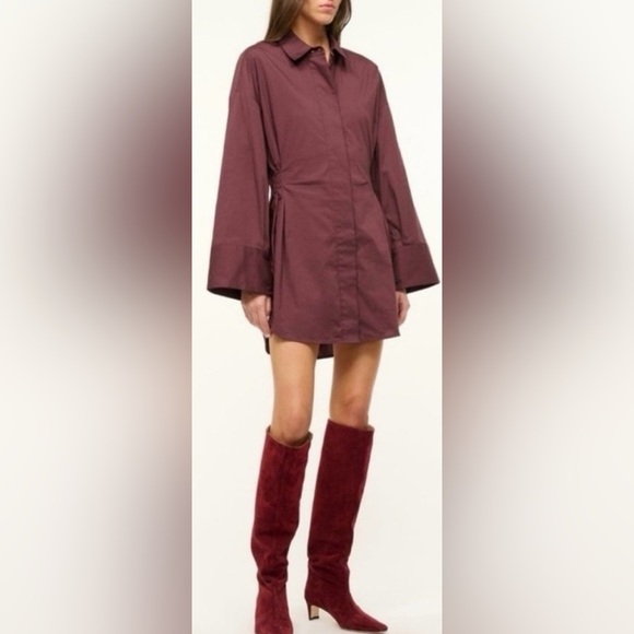 NWT Staud shirt dress women’s small - Picture 2 of 6